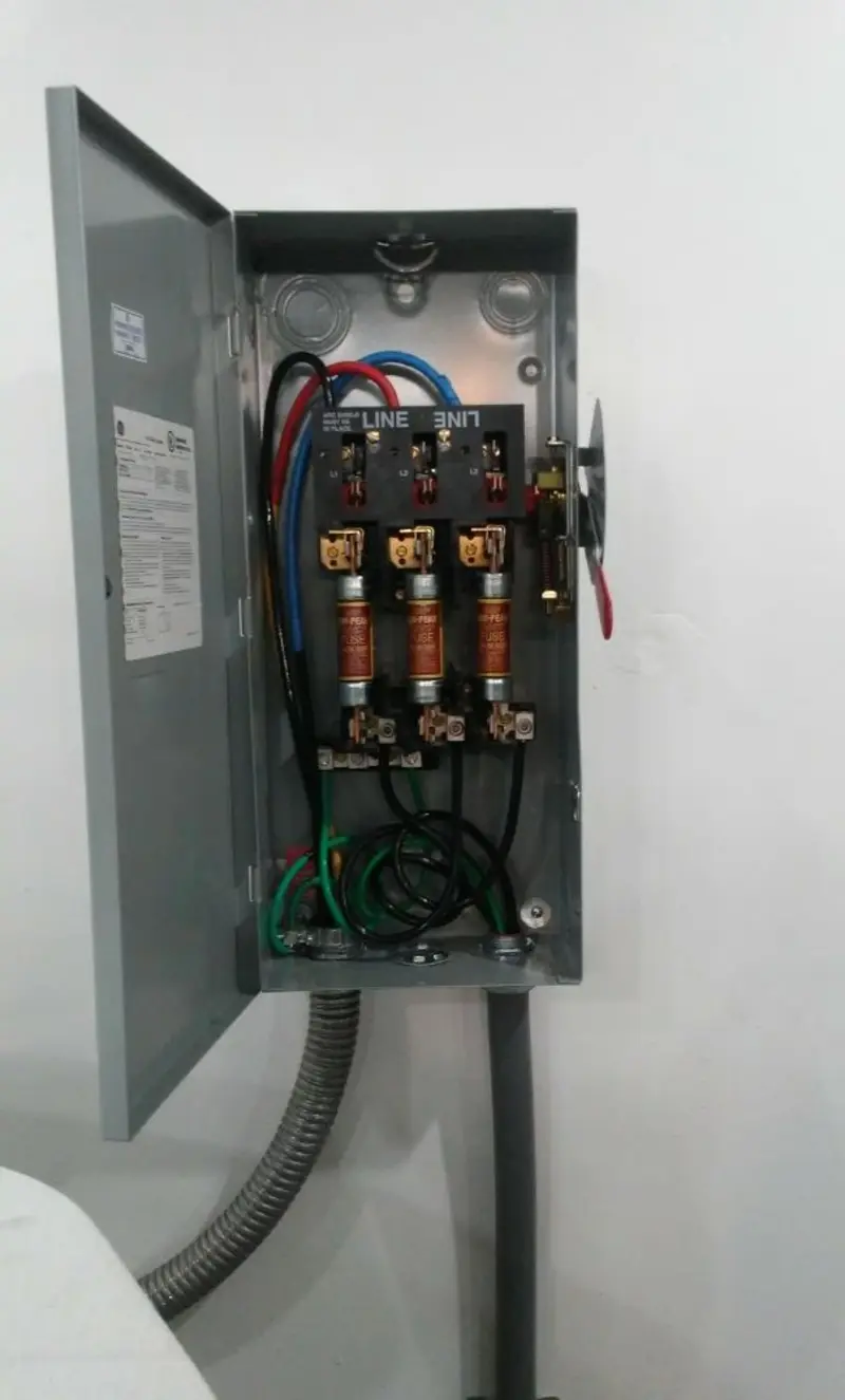 Three-phase disconnect switch installed for Electrical Wiring & Rewiring in Manor