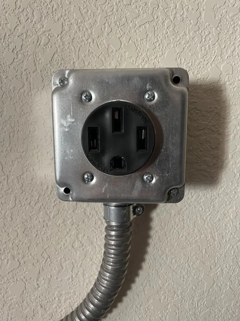 NEMA 14-50 outlet installed for Smart Home Electrical in Manor